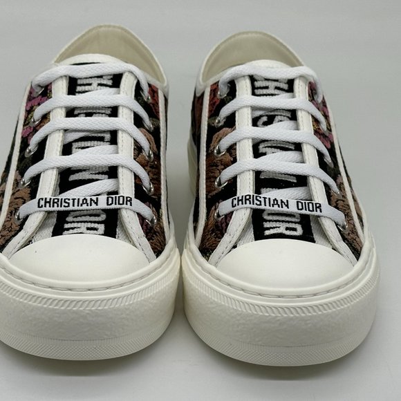 DIOR WALK'N Jardin Botaniqu Cotton Flat Lace Up Low Top Sneakers Shoes - Picture 6 of 16